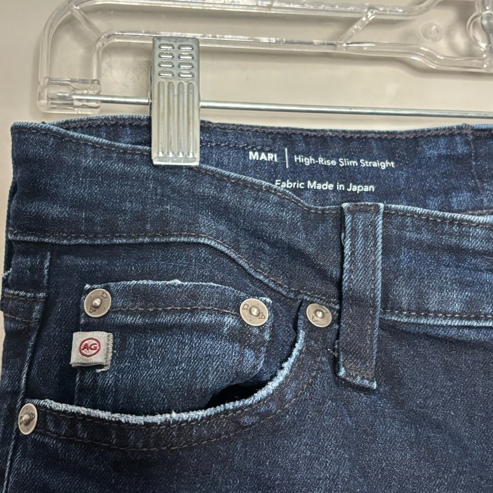 AG Adriano Goldschmied Mari Slim Straight Dark Wash Denim Jeans, size 27R - Picture 5 of 13